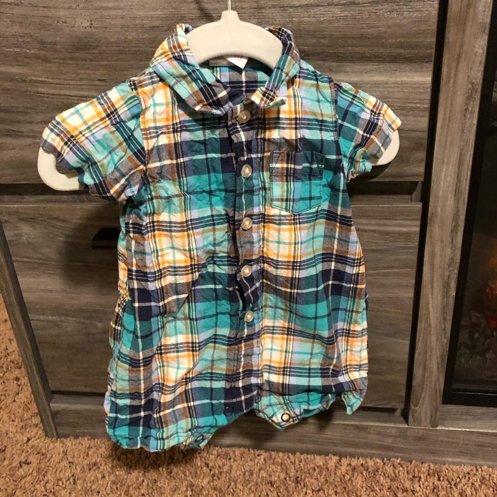 Carters Gingham Romper 3 months
